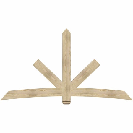 Ekena Millwork Alberta Rough Sawn Timber Gable Bracket, Douglas Fir, 96"W x 52"H x 4"D x 6"F, 13/12 Pitch GBW096X52X0406ALB00RDF